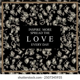 love leopard graphic print design for t-shirt vector artwork