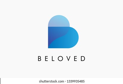 Love Letter B logo Design 