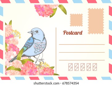 love letter with bird. Vector illustration