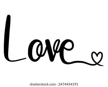 Love Letter Calligraphy Background Illustration