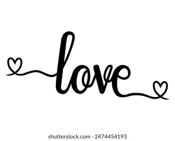 Love Letter Calligraphy Background Illustration