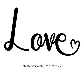 Love Letter Calligraphy Background Illustration