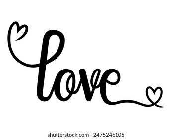 Love Letter Calligraphy Background Illustration