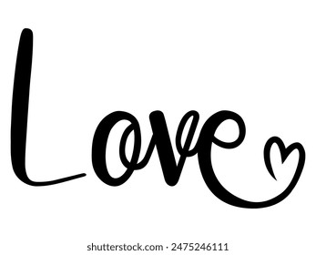 Love Letter Calligraphy Background Illustration