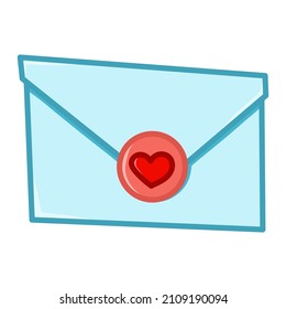 Love letter cartoon icon. Isolated on white background.