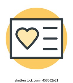 Love Letter Colored Vector Icon