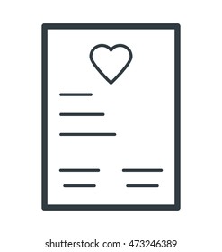 Love Letter Colored Vector Icon