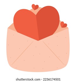 love letter design with hearts