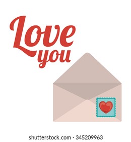 love letter design, vector illustration eps10 graphic 