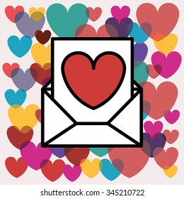 love letter design, vector illustration eps10 graphic 