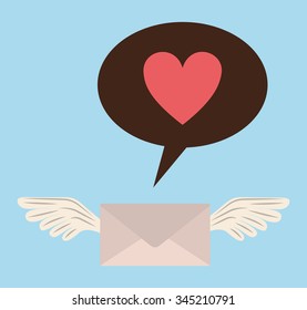 love letter design, vector illustration eps10 graphic 
