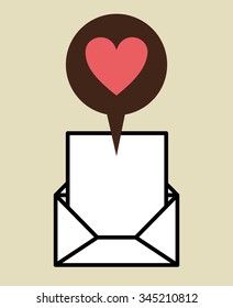 love letter design, vector illustration eps10 graphic 