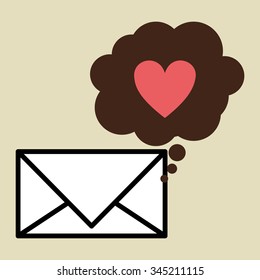 love letter design, vector illustration eps10 graphic 
