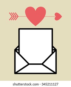 love letter design, vector illustration eps10 graphic 