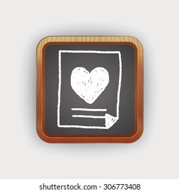 love letter doodle drawing