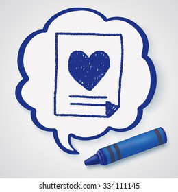 love letter doodle drawing