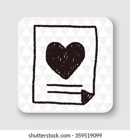 love letter doodle drawing