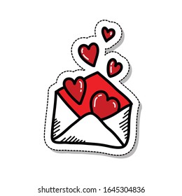Liebesbrief-Symbol, Vektorillustration
