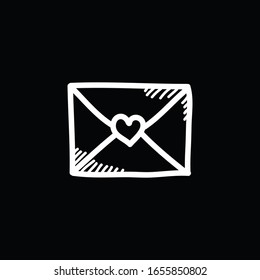 Liebesbrief-Symbol, Vektorillustration