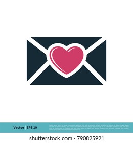 Love Letter, Email Icon Vector Logo Template Illustration Design. Vector EPS 10.