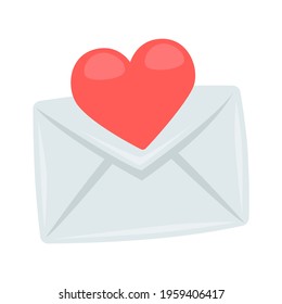 Love Letter Emoji Icon Illustration. Romantic Vector Symbol Emoticon Design Doodle Vector.