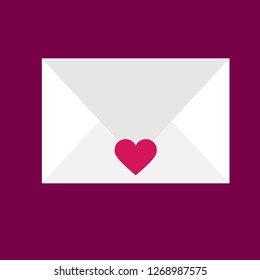 Love letter envelope with heart vector illustration