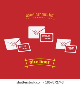 icono de vector aislado sobre carta de amor. elemento de diseño de navidad