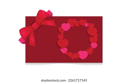 Love letter envelope template concept