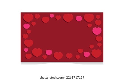 Love letter envelope template isolated
