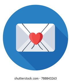 
Love Letter Flat Colored Icon
