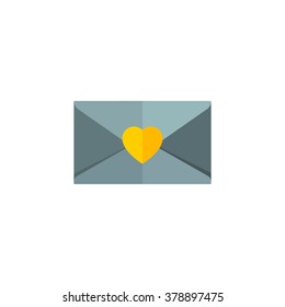 Love letter flat icon