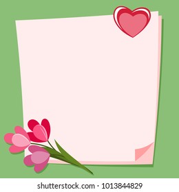 Love letter frame, Valentine's Day frame, card