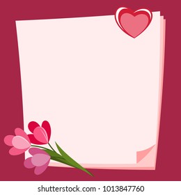 Love letter frame, Valentine's Day frame, card