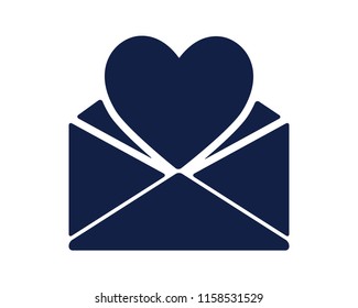 love letter glyph icon , designed for web and app