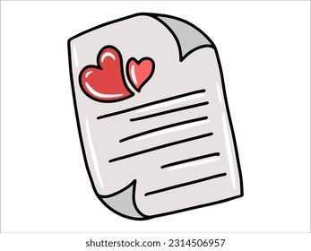 Love Letter with Heart Icon