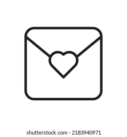 Love letter with heart icon design. vector illustration