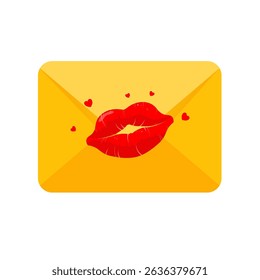  love letter with heart — vector illustration