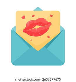  love letter with heart — vector illustration