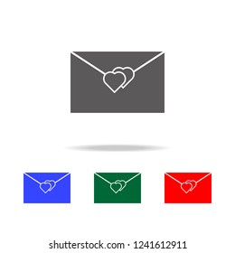 Love Letter With Hearts icon. Elements of love in multi colored icons. Premium quality graphic design icon. Simple icon for websites, web design, mobile app, info graphics