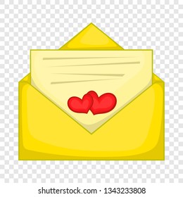 Love letter icon in cartoon style isolated on background for any web design 