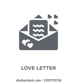 Love letter icon. Love letter design concept from Wedding and love collection. Simple element vector illustration on white background.