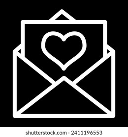 love letter icon or envelope icon simple icon illustration vector art