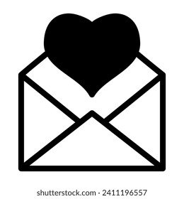 love letter icon or envelope icon simple icon illustration vector art