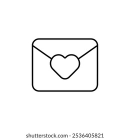 love letter icon Flat logo isolated symbol