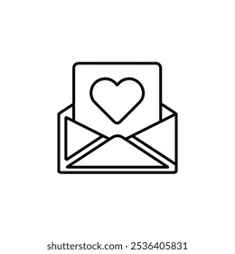 love letter icon Flat logo isolated symbol