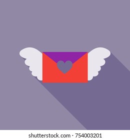 love letter icon with hearts