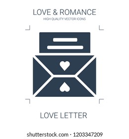 love letter icon. high quality filled love letter icon on white background. from love romance collection flat trendy vector love letter symbol. use for web and mobile