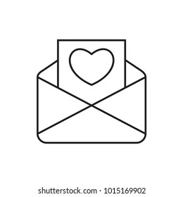 Love Letter Icon Illustration Isolated Vector Sign Symbol