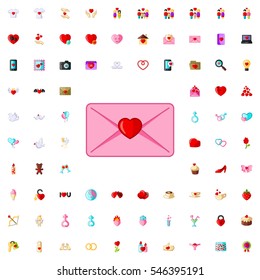 love letter icon illustration isolated vector sign symbol
