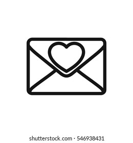 love letter icon illustration isolated vector sign symbol